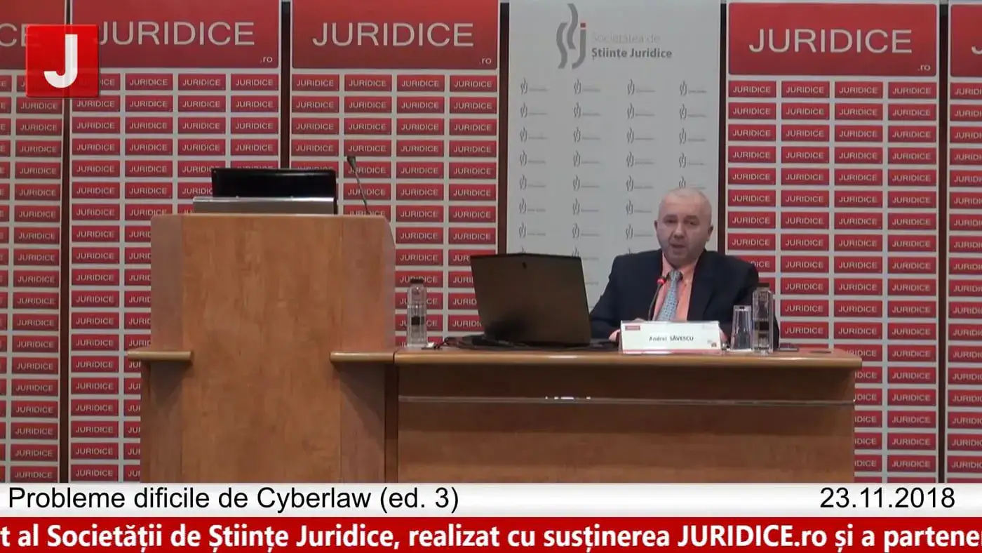 Andrei Săvescu | Deschidere evenimenit |  | Probleme dificile de Cyberlaw (ed. 3).