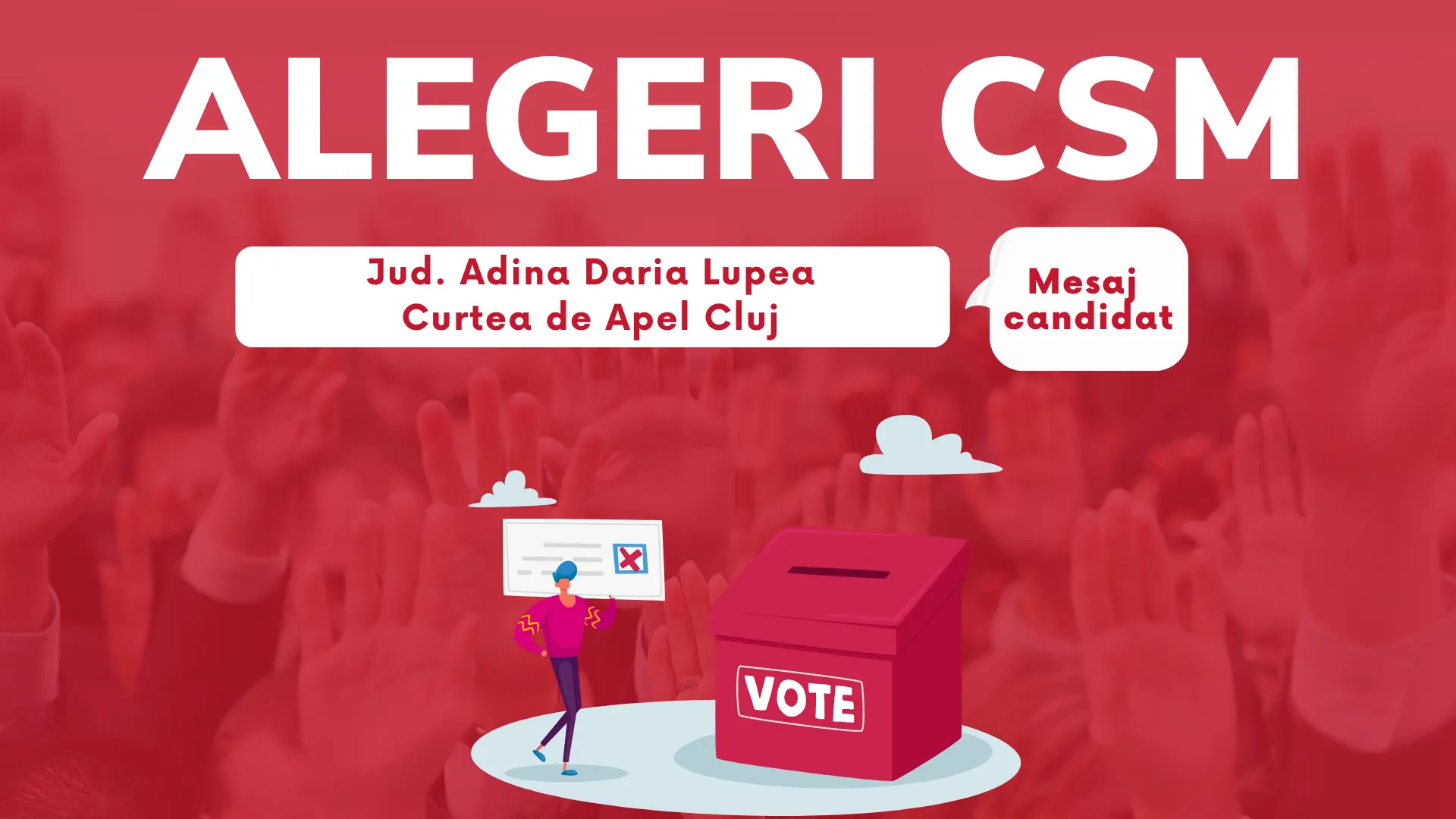 Jud. Adina Daria Lupea, Curtea de Apel Cluj. Mesaj Alegeri CSM 2022